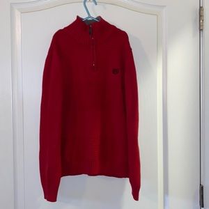 Boys Chaps half zip red sweater